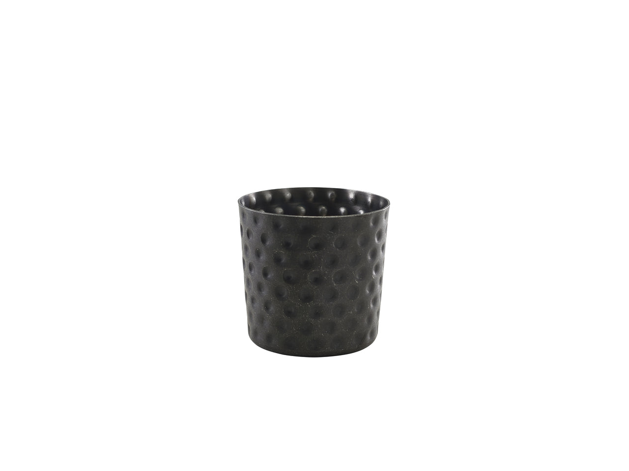 GenWare Black Vintage Steel Hammered Serving Cup  8.5 x 8.5cm 12 Pack