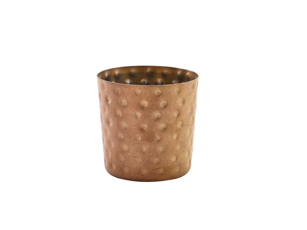 GenWare Copper Vintage Steel Hammered Serving Cup 8.5 x 8.5cm 12 Pack