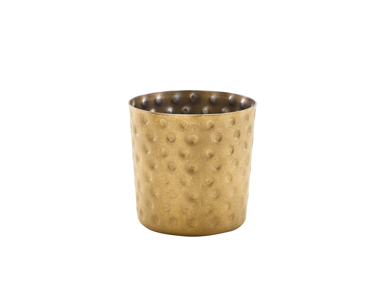 GenWare Gold Vintage Steel Hammered Serving Cup 8.5 x 8.5cm 12 Pack