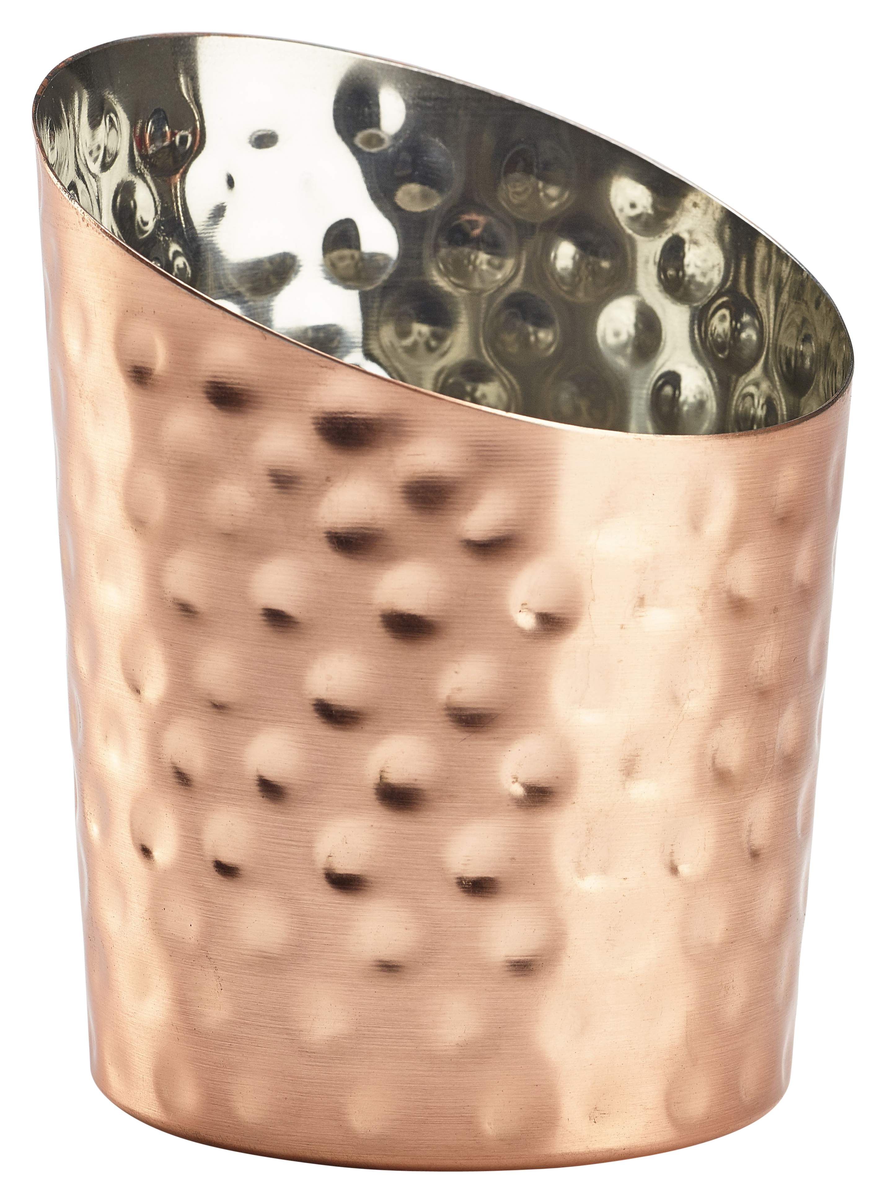 Hammered Copper Plated Angled Cone 9.5 x 11.6cm (Dia x H) 12 Pack