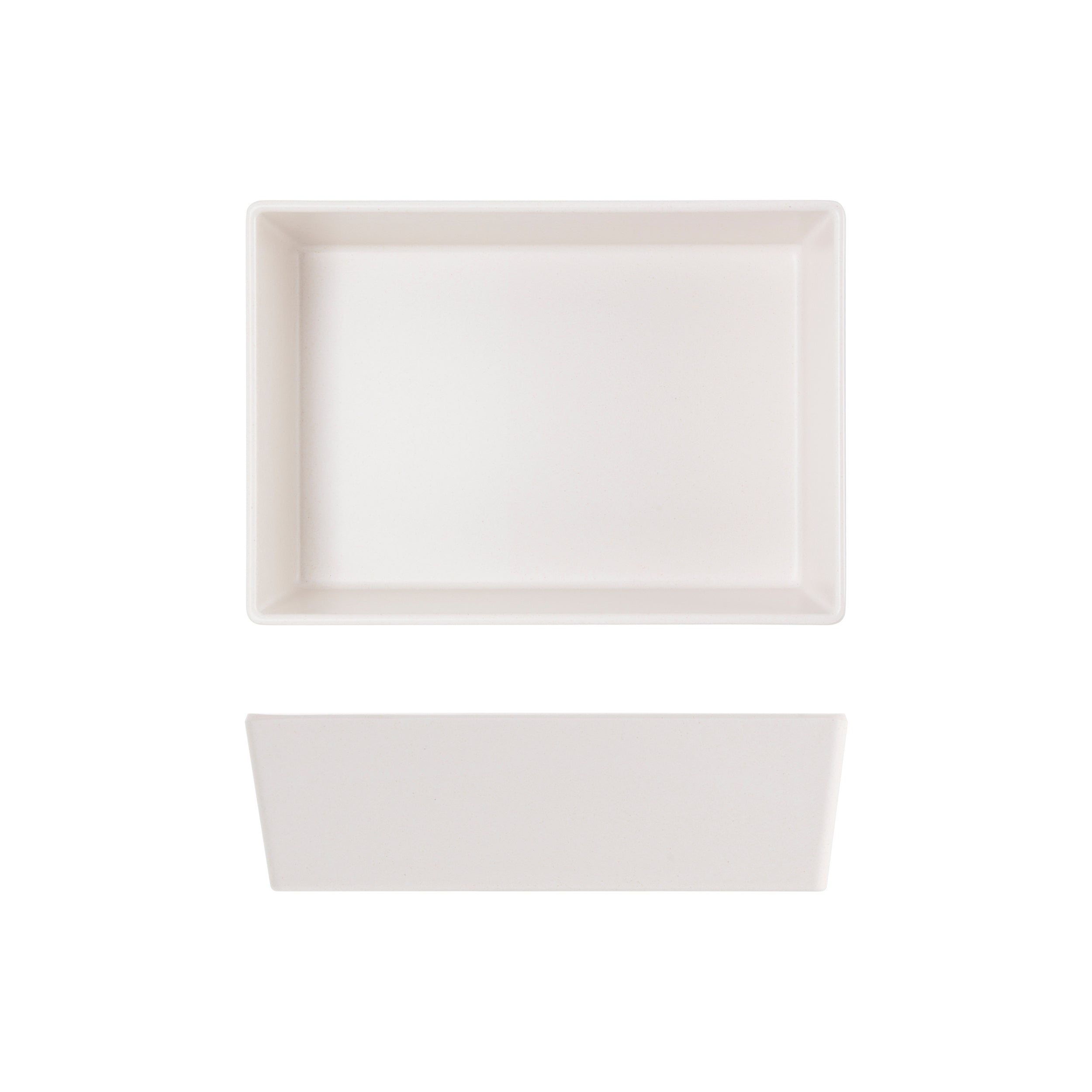 White Tokyo Melamine Salad Box 20.5 x 14.5 x 6cm 6 Pack