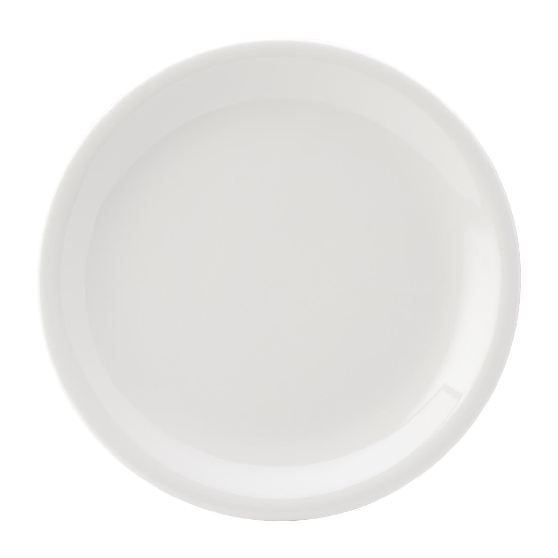 Utopia Titan Narrow Rimmed Plates White 260mm 6 Pack DY319